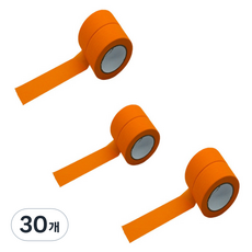 만들하비 컬러 종이 마스킹 테이프 1cm x 13m, 오렌지, 30개