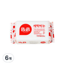 B&B 幼兒衣物用洗衣皂 洋甘菊, 200g, 6個