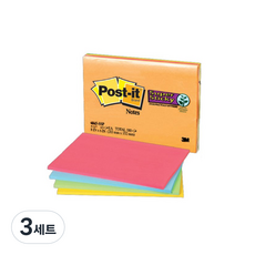 3M Post-it 利貼 3M超黏便利貼 6845-SSP 會議筆記 4色無圖案, 混色, 3套