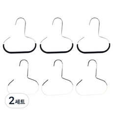 Livrika 多功能萬用縫隙收納圍巾領帶帽架 2款 x 3件組, 黑色, 白色, 2套