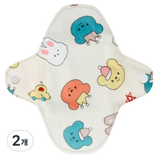 Baide 男女通用可水洗抗菌透氣衛生成人尿布 小熊, 1入, 2個