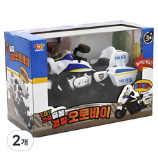 XPY 토이앤토이 TOY 긴급출동 경찰 오토바이 장난감, 혼합색상, 2개