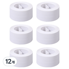 Market Plan 超強力多用途水槽縫隙防水膠帶 白色 小型, 12個