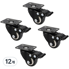 GAPANG 靜音煞車腳輪 小型輪子, 12個
