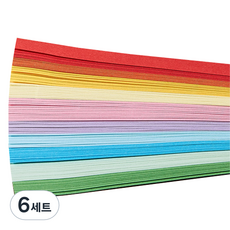 微笑滿滿 活動款 雙面星星摺紙 多功能紙 混色彩色 90張套組, 10色, 6套