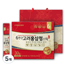 고려홍삼진흥원 6년근 홍삼정 스틱 컴팩트 + 쇼핑백, 300g, 5개