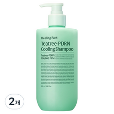 힐링버드 티트리 PDRN 탈모 쿨링 샴푸, 2개, 500ml