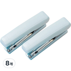 deLi 得力 圓頭迷你釘書機 10號釘 粉彩款, 粉藍色, 8個