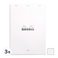 로디아 메모패드 no18 줄지, 화이트, 80매, 3개