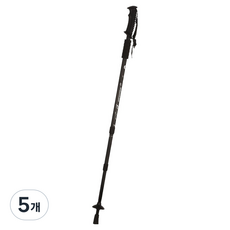 아카코 3단 트레킹 지팡이 스틱, 블랙, 5개