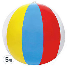 위니코니 색공 비치볼, 40cm, 혼합색상, 5개