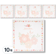 花朵便條紙, 混合顏色, 100入, 10個