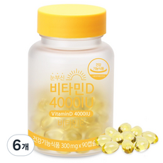 한미양행 눈부신 비타민D 4000IU 27g, 90정, 6개