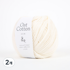 Ancalls 燕麥棉編織線, 2個, 201 奶油色