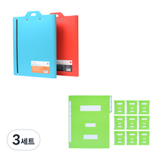에코청운 폼PP 더블 클립보드 A4~A3 2p + 종이 정부화일 10p, 랜덤발송(클립보드, 정부화일), 3세트