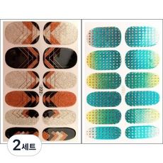 PARTY COSTUME 黏貼式凝膠美甲貼紙 2件組, NA080, NA081, 2套