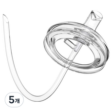 JOONIE 嬰幼兒用矽膠一般吸管補充包, 5個, 無色