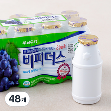 부산우유 비피더스 포도 발효유, 140ml, 8개입, 6개