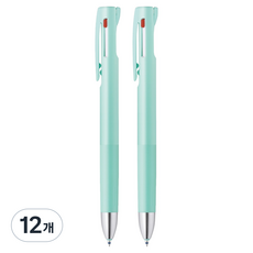 블렌 제브라 3색 볼펜 0.5mm, 블루그린, 12개
