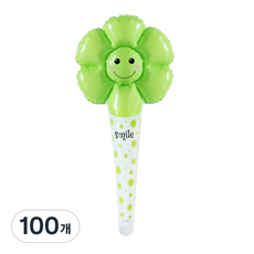 마켓감성 데이지 풍선막대, 그린, 100개