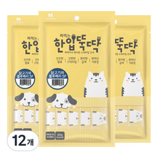 한입뚝딱 반려동물 짜먹는 간식, 혼합맛(닭고기/블루베리), 60g, 12개