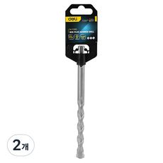 델리 툴즈 SDS Plus 텅스텐 스틸 다용도 해머 드릴 지름 12mm x 160mm 실버 EDH-Y12160, 2개