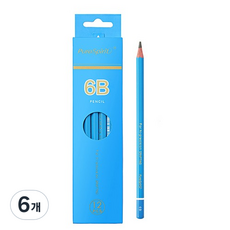 누즈 아트 드로잉 다양한 미술 연필 12p, 6B, 6개