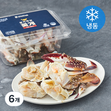 바다미식회 살이꽉찬 국내산 손질꽃게 2절 (냉동), 300g, 6개
