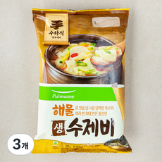 풀무원 해물 생 수제비 2인분, 367g, 3개