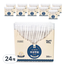 mom's baby 幼兒用螺旋棉花棒, 300支, 24盒