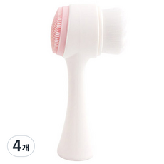 LIVINGDUO 雙面毛孔刷, 粉紅色, 4個