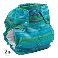 Smart Bottoms Diaper 2.0 布尿褲 成長型 AIO 尿布 5-15kg, Reef, 2件