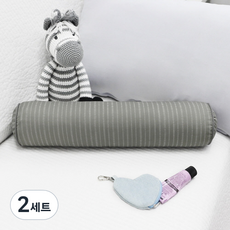 베드앤데코 에브리데이 경추 목베개 + 솜 세트, 그레이베이지, 2개