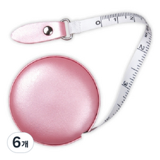 므라반 원형 미니 줄자 핑크, 6개, 150cm