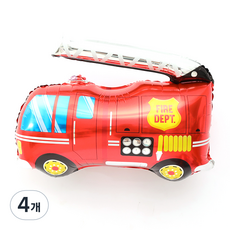 P&B Unity 大型鋁箔氣球, 消防車, 4個