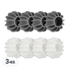 디블릭 의류 구김 엉킴 방지 실리콘 세탁볼 2종 x 4p, 혼합색상, 3세트