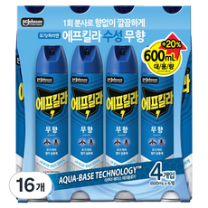 에프킬라 수성 에어로졸 살충제 무향, 600ml, 16개