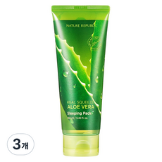 네이처리퍼블릭 리얼 스퀴즈 알로에베라 슬리핑팩, 160ml, 3개