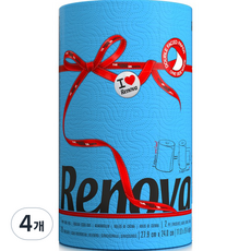 Renova 廚房紙巾 藍色 120張, 4捲