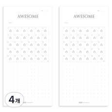 PLEPIC 挑戰便條簽字板, 02 Awesome, 4個, 60張
