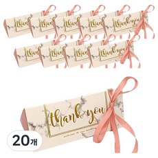 Eumes 三角形回禮包裝禮盒, 粉紅色, 20個