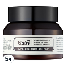 klairs 溫和黑糖臉部磨砂膏, 110g, 5個