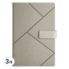 Madakkumi 商務辦公用高級筆記本 A5日誌 A款, 03 灰色, 3個