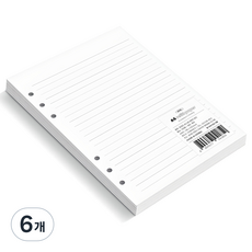 Recoz 6孔大容量替換紙 02線條, 6個, 100入
