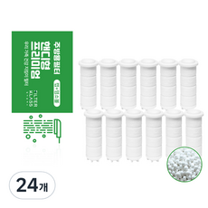 필터클래스 바디럽 국내산 주방 핸디형 염소제거 개별포장 호환필터, 24개