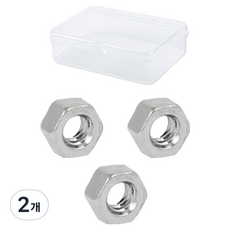 O-ON 碳鋼六角螺帽 3入 透明收納盒, 2個, M24, 21.5mm