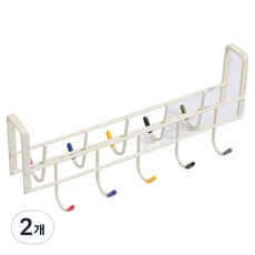 Gorumi 多用途雙面彩色收納門用鐵製掛鉤, 混合色, 2個