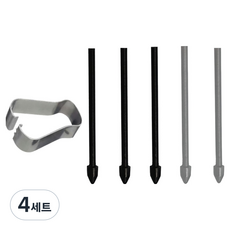 Daon Select Galaxy 相容 S Pen 替換筆尖 2種 + 鑷子套組, 灰色(S Pen筆尖), 黑色(S Pen筆尖), 4套