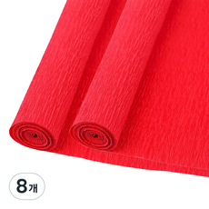 마다꾸미 주름 구김지 레드, 50 x 250 cm, 8개