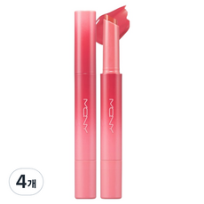 맥퀸뉴욕 테이퍼 캔들 멜팅밤 립스틱, 05 오차드 레드, 1.8g, 4개